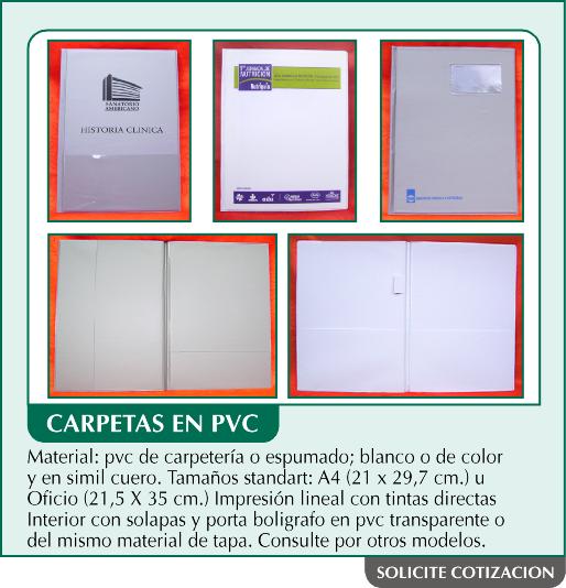 Articulos Carpetas PVC