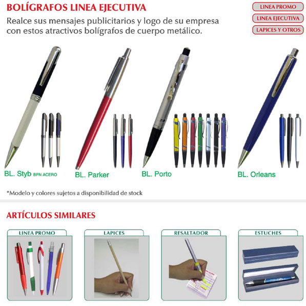Boligrafos Linea Ejecutiva